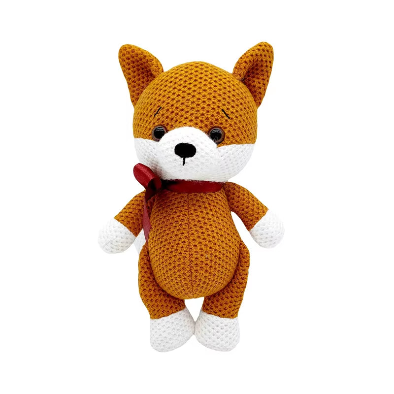 1 PCS New Handmade Crochet Rabbit Wool Doll Wool Animal Stuffed Plush Soothing Handmade Crochet Bunny Deer Fox Lion Baby Doll